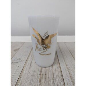 Vintage Duck Hunting Canvasback Federal Collins Milk Glass 5" Tall